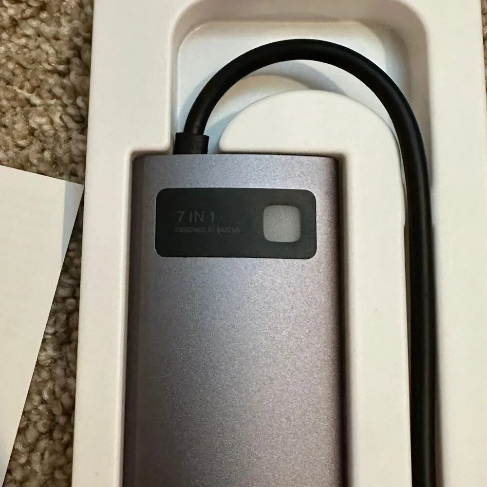 Hub 7in1 Baseus Gleam, USB-C to 1x HDMI4K 60Hz 3x USB3.0 1x PD 1x SD/TF (gray)